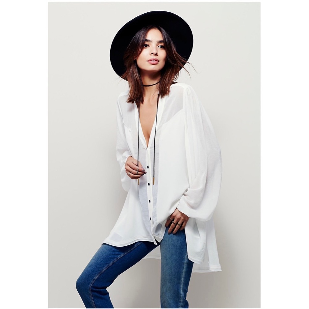 Free People White Blouse